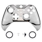 Chrome Silver Edition Glossy Faceplate Cover, Front Housing Shell Case Replacement Kit for Xbox One Elite Series 2 Controller (Model 1797 and Core Model 1797) - Thumbstick Accent Rings Included - ELD402 eXtremeRate