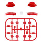 eXtremeRate Replacement Full Set Buttons for Joycon of NS Switch - Transparent Clear Red eXtremeRate