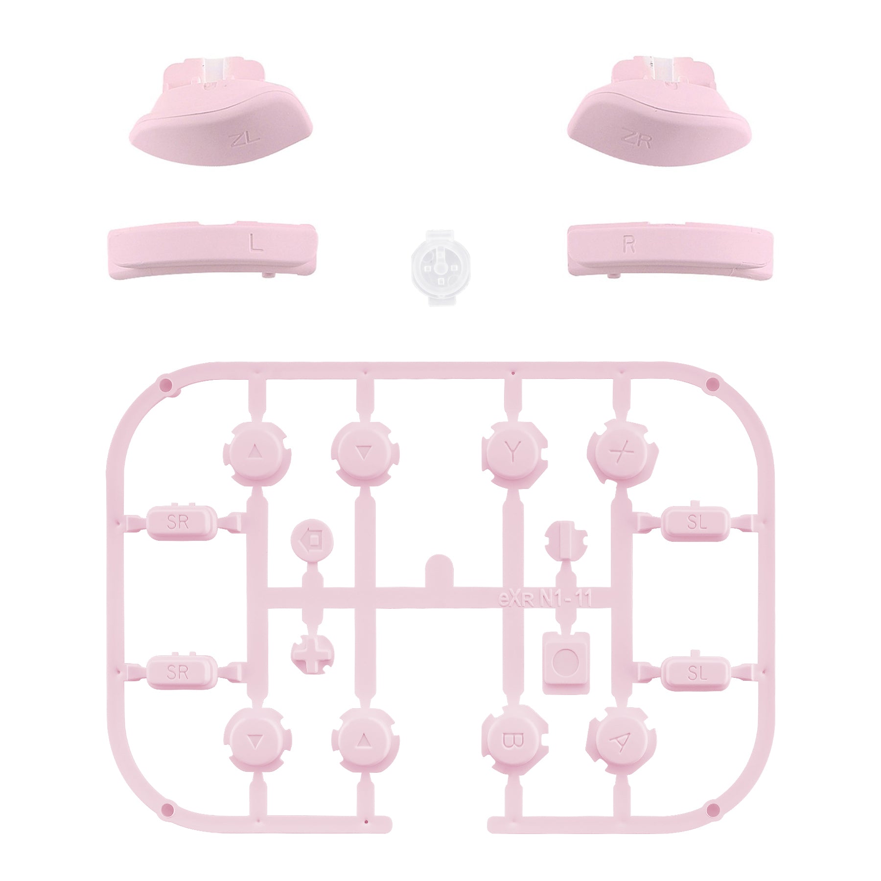 eXtremeRate RReplacement Full Set Buttons for Joycon of NS Switch - Cherry Blossoms Pink eXtremeRate