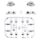 eXtremeRate Replacement Full Set Buttons for Joycon of NS Switch - Chrome Silver Glossy