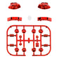 eXtremeRate Replacement Full Set Buttons for Joycon of NS Switch - Chrome Red Glossy
