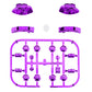 eXtremeRate Replacement Full Set Buttons for Joycon of NS Switch - Chrome Purple Glossy