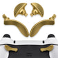 eXtremeRate Retail Back Paddles for PS5 Edge Controller, Metallic Hero Gold Replacement Interchangeable 4PCS Metal Back Buttons for PS5 Edge Controller - Controller NOT Included - BHPFD002