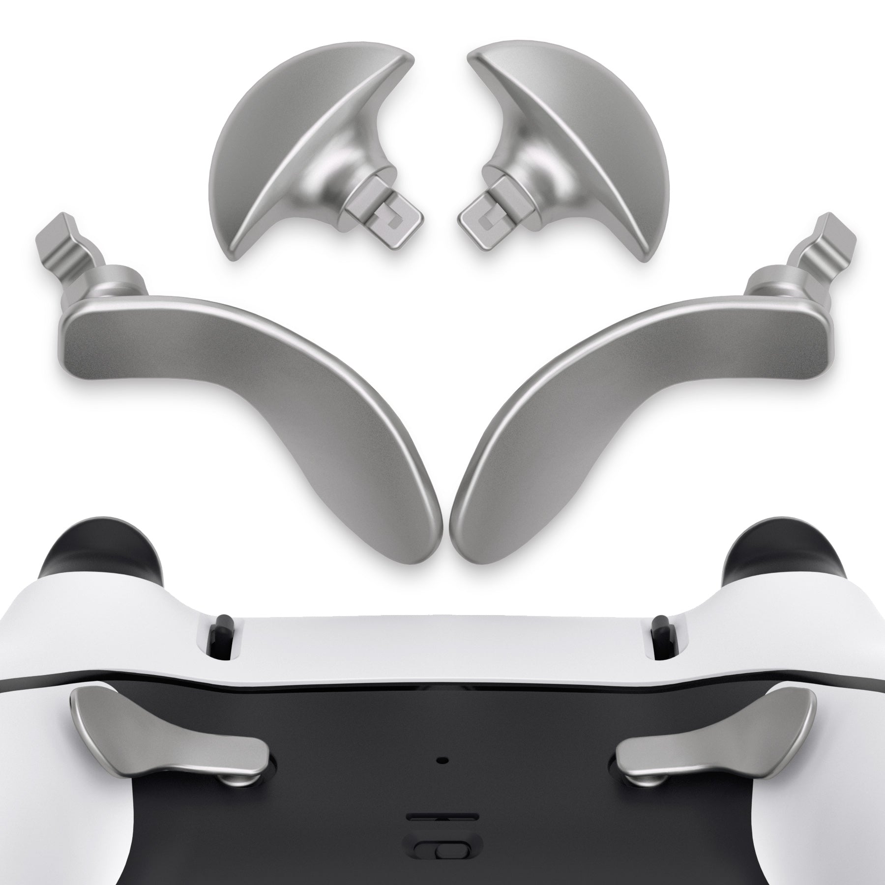 eXtremeRate Back Paddles for PS5 Edge Controller, Metallic Silver