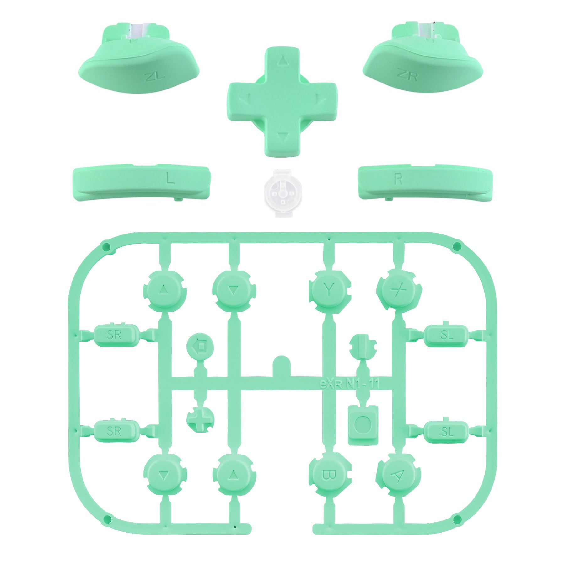 eXtremeRate Dpad Version Replacement Full Set Buttons for Joycon of Switch (D-pad ONLY Fits for eXtremeRate D-pad Shell for Joycon) - Mint Green eXtremeRate