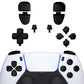 eXtremeRate Retail Replacement D-pad R1 L1 R2 L2 Triggers Share Options Face Buttons, Chrome Black Full Set Buttons Compatible with ps5 Controller BDM-030 - JPF2008G3