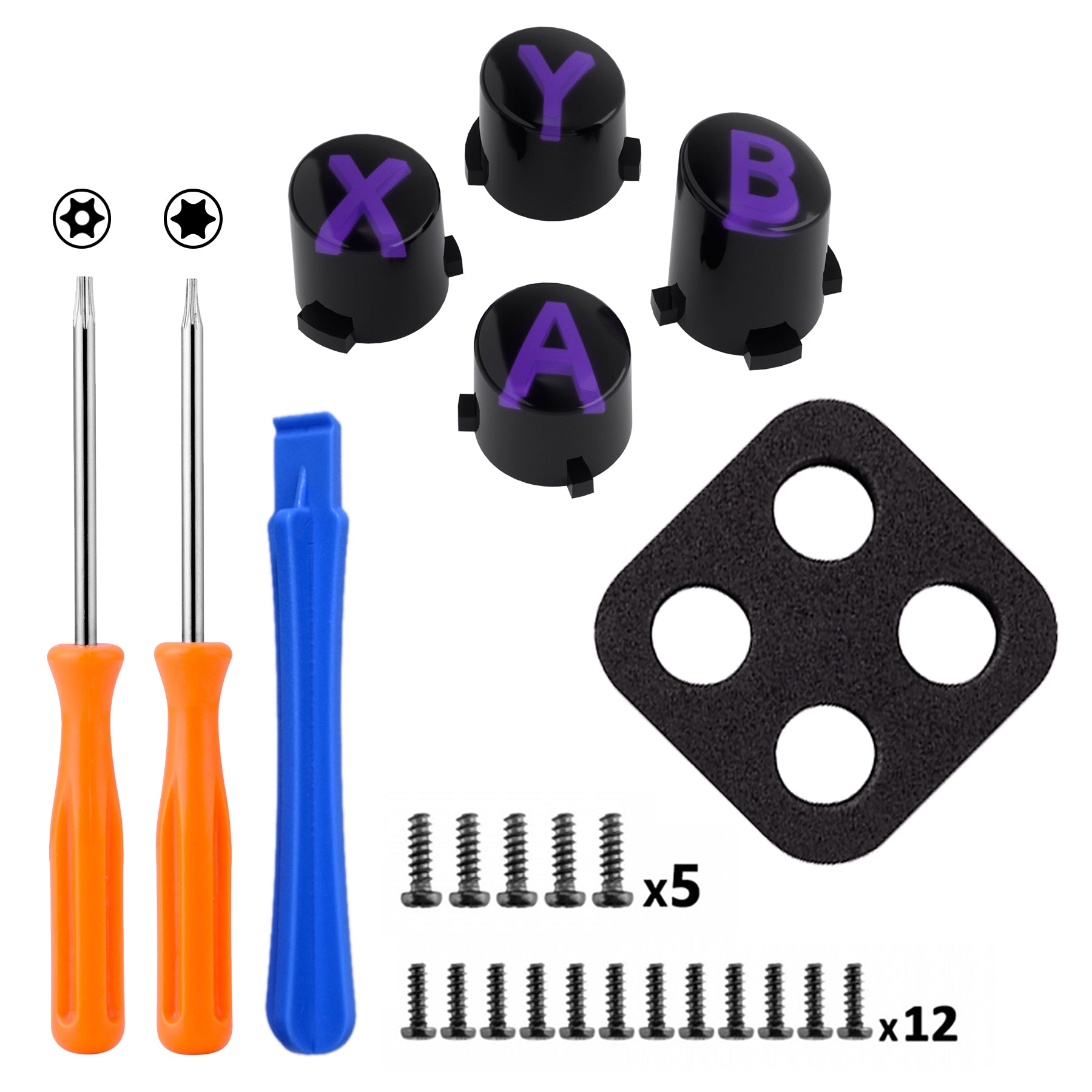 eXtremeRate Replacement Custom ABXY Action Buttons for Xbox Series X ...