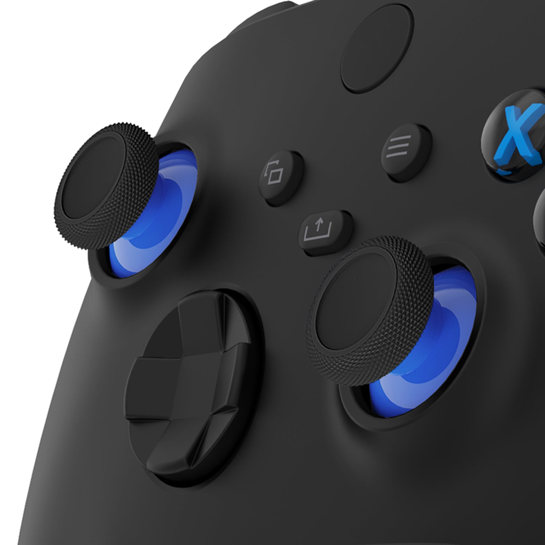 eXtremeRate Retail Blue & Black Replacement Thumbsticks for Xbox Series X/S Controller, for Xbox One Standard Controller Analog Stick, Custom Joystick for Xbox One X/S, for Xbox One Elite Controller - JX3433