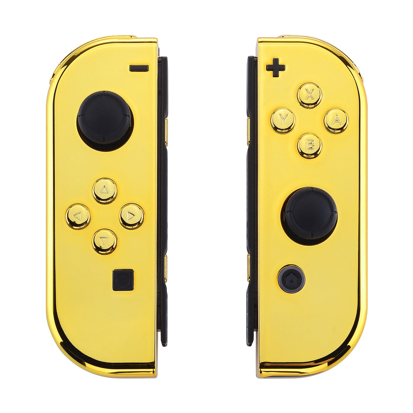 eXtremeRate Replacement Full Set Shell Case with Buttons for Joycon of NS Switch - Chrome Gold eXtremeRate