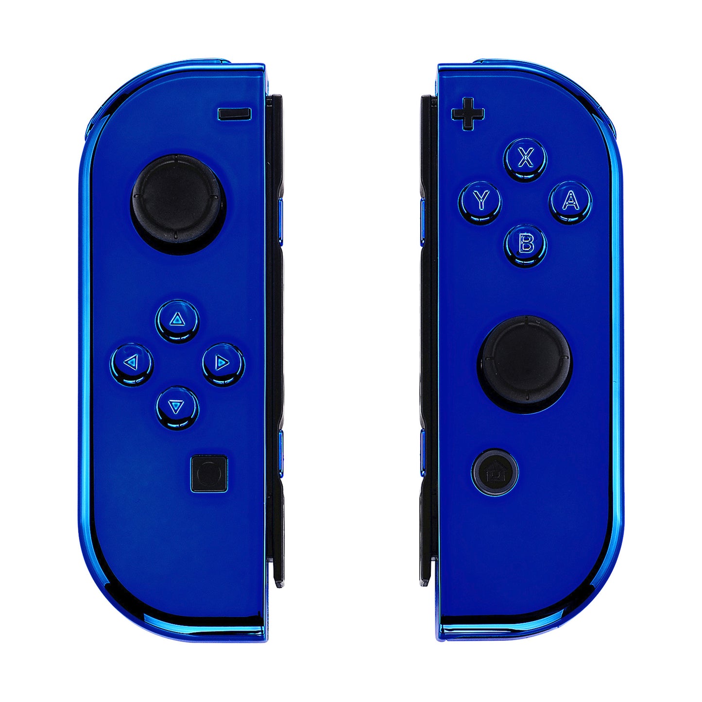 eXtremeRate Replacement Full Set Shell Case with Buttons for Joycon of NS Switch - Chrome Blue