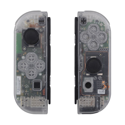 eXtremeRate Replacement Full Set Shell Case with Buttons for Joycon of NS Switch - Transparent Clear eXtremeRate