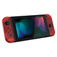 eXtremeRate Replacement Full Set Shell Case with Buttons for Joycon of NS Switch - Transparent Clear Red