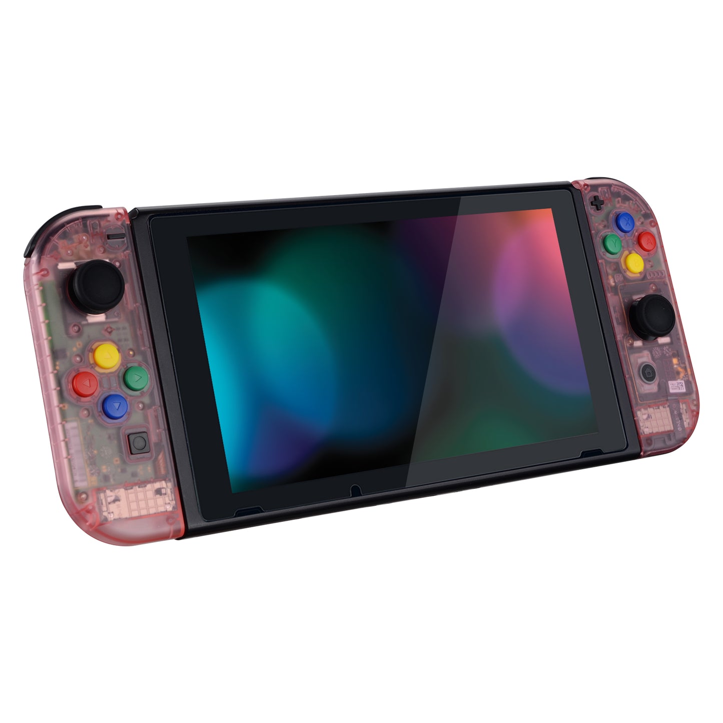 eXtremeRate Replacement Full Set Shell Case with Buttons for Joycon of NS Switch - Cherry Pink