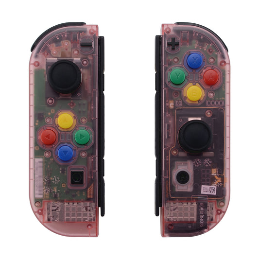 eXtremeRate Replacement Full Set Shell Case with Buttons for Joycon of NS Switch - Cherry Pink