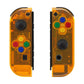 eXtremeRate Replacement Full Set Shell Case with Buttons for Joycon of NS Switch - Clear Orange