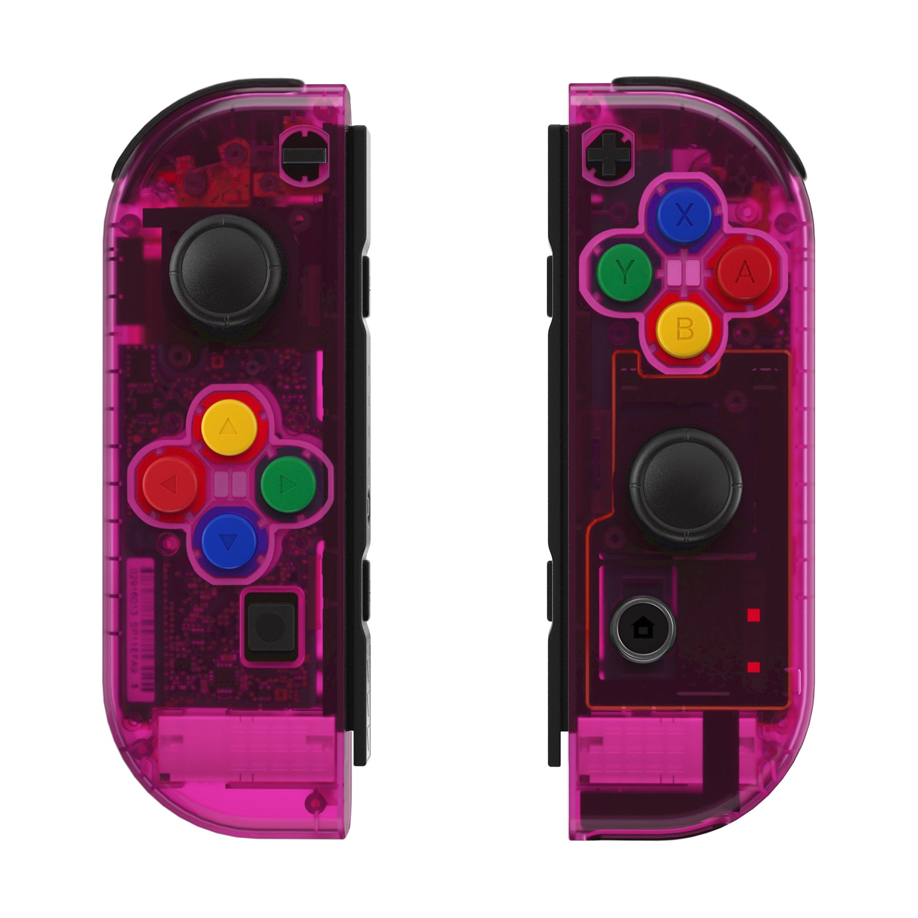 eXtremeRate Clear Candy Pink for Joycon Handheld Controller Housing ...
