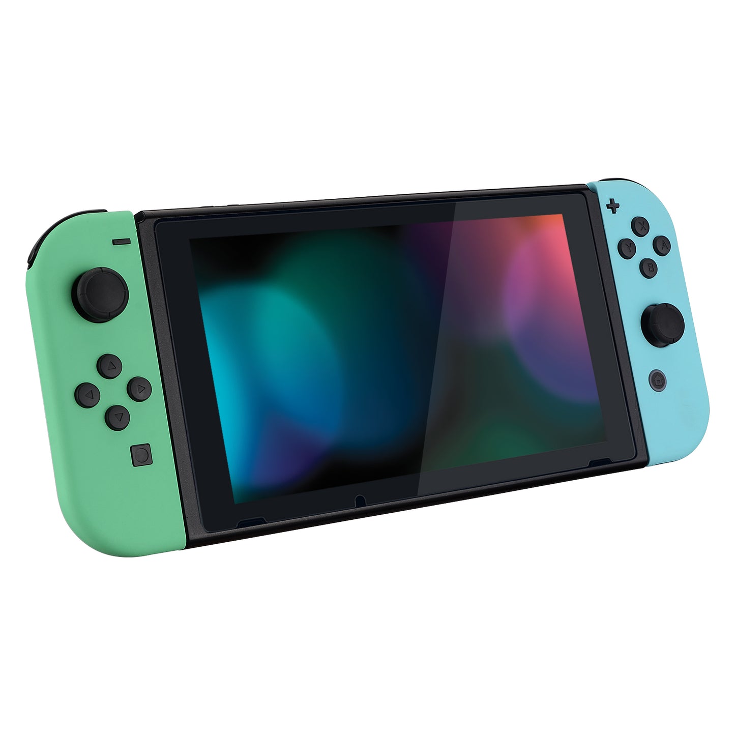 eXtremeRate Replacement Full Set Shell Case with Buttons for Joycon of NS Switch - Mint Green & Heaven Blue