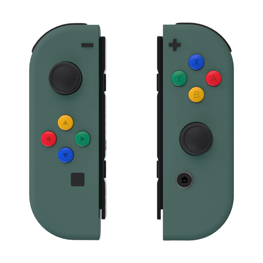 eXtremeRate Replacement Full Set Shell Case with Buttons for Joycon of NS Switch - Pine Green