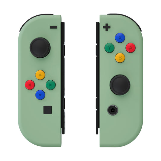 eXtremeRate Replacement Full Set Shell Case with Buttons for Joycon of NS Switch - Matcha Green