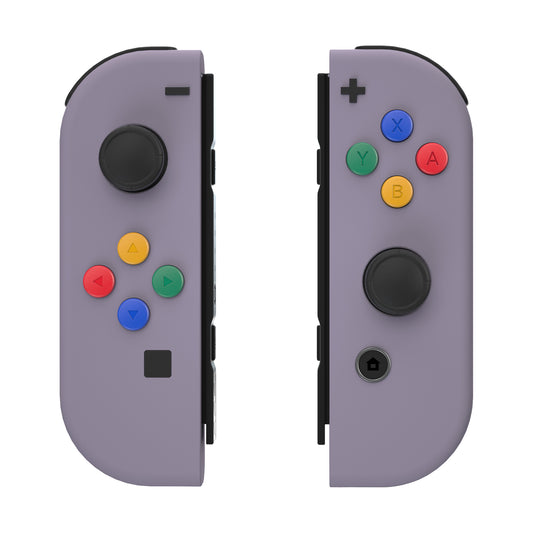 eXtremeRate Replacement Full Set Shell Case with Buttons for Joycon of NS Switch - Dark Grayish Violet