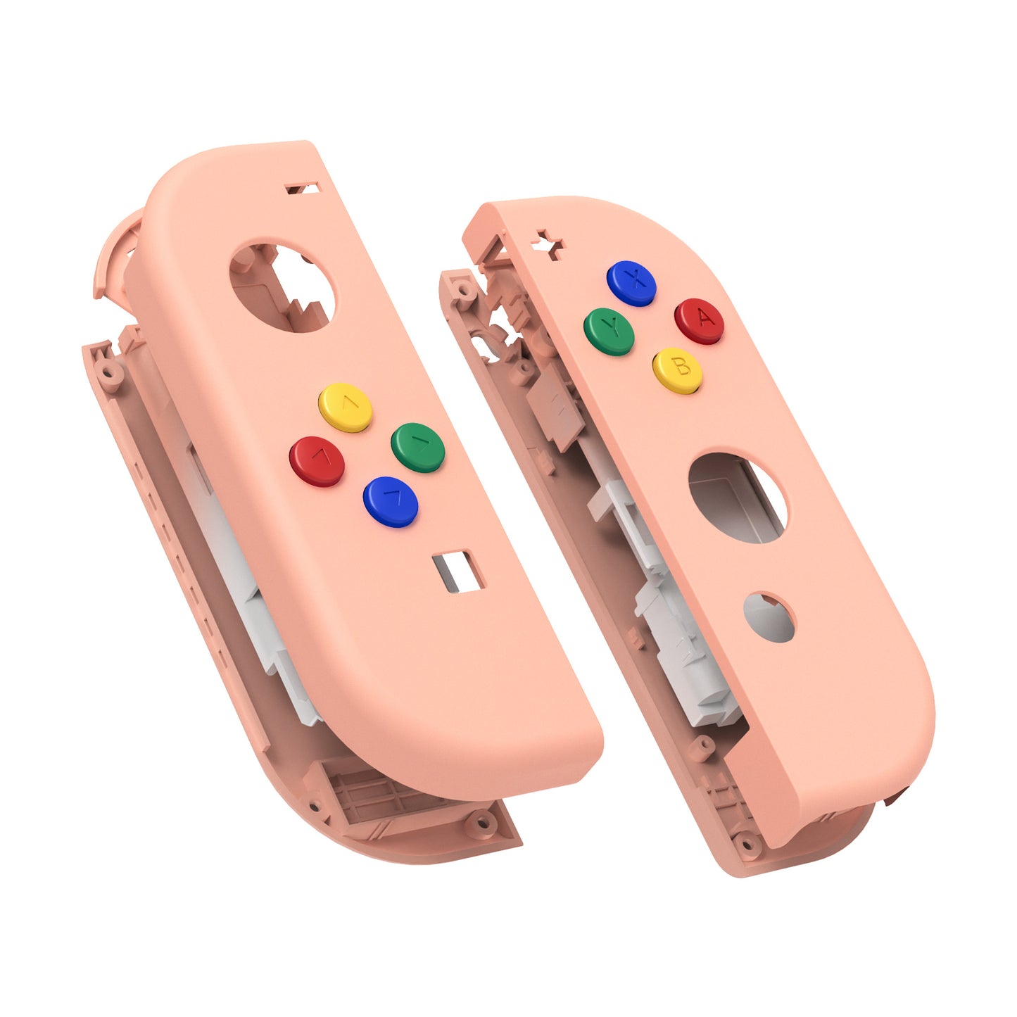 eXtremeRate Replacement Full Set Shell Case with Buttons for Joycon of NS Switch - Mandys Pink