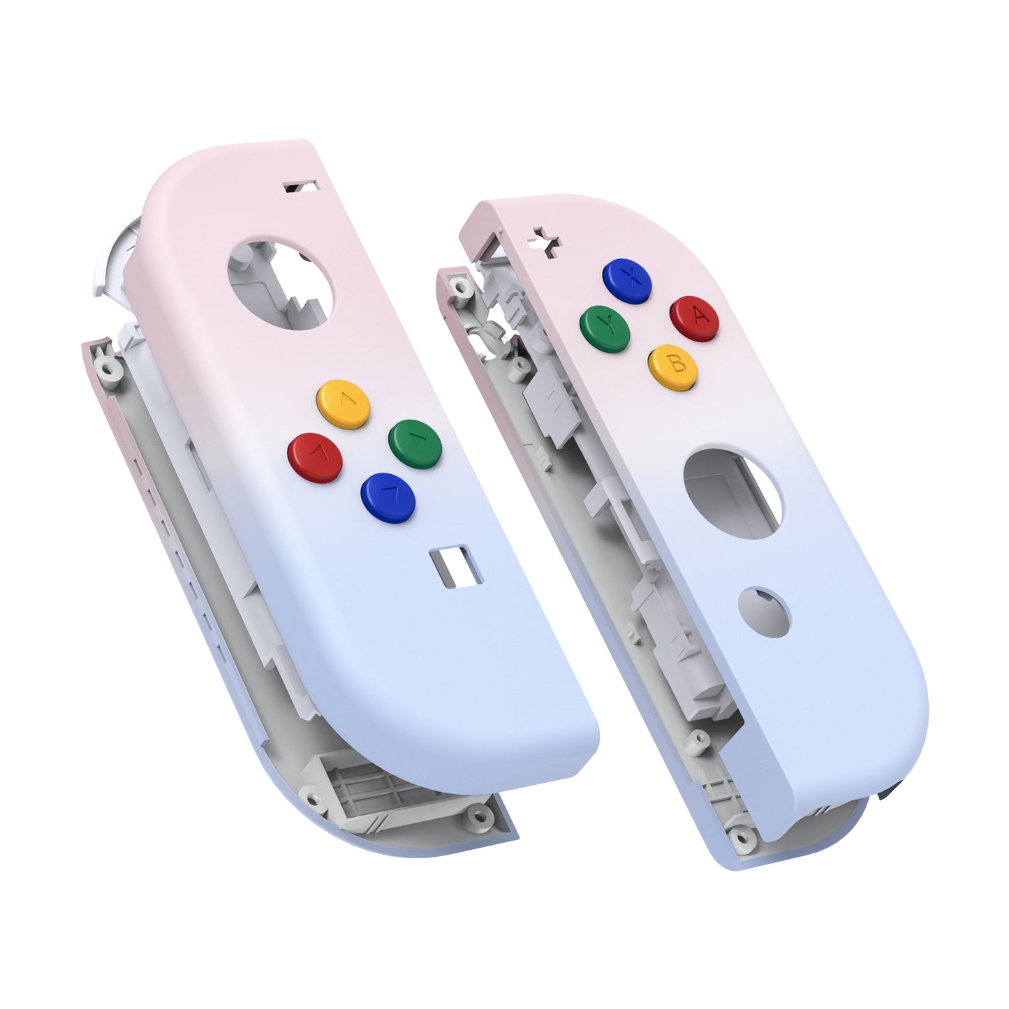 eXtremeRate Replacement Full Set Shell Case with Buttons for Joycon of NS Switch - Pink Violet