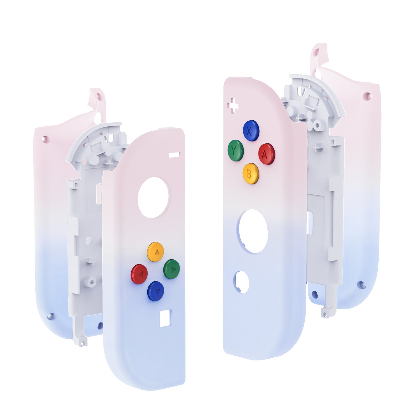 eXtremeRate Replacement Full Set Shell Case with Buttons for Joycon of NS Switch - Pink Violet