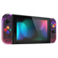 eXtremeRate Replacement Full Set Shell Case with Buttons for Joycon of NS Switch - Clear Atomic Purple Rose Red