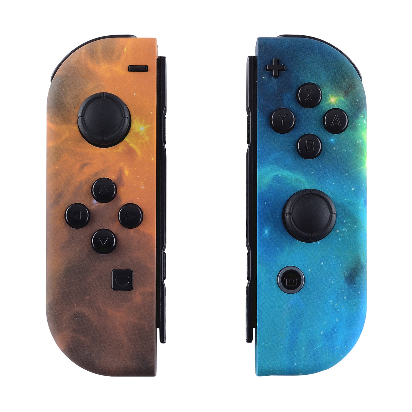 eXtremeRate Replacement Full Set Shell Case with Buttons for Joycon of NS Switch - Gold Star Universe