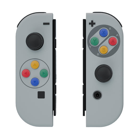 eXtremeRate Replacement Full Set Shell Case with Buttons for Joycon of NS Switch - SFC SNES Classic EU Style