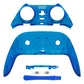 eXtremeRate Replacement Top Bottom Decorative Trim Shell Compatible with PS5 Edge Controller - Clear Blue