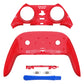 eXtremeRate Replacement Top Bottom Decorative Trim Shell Compatible with PS5 Edge Controller - Clear Red