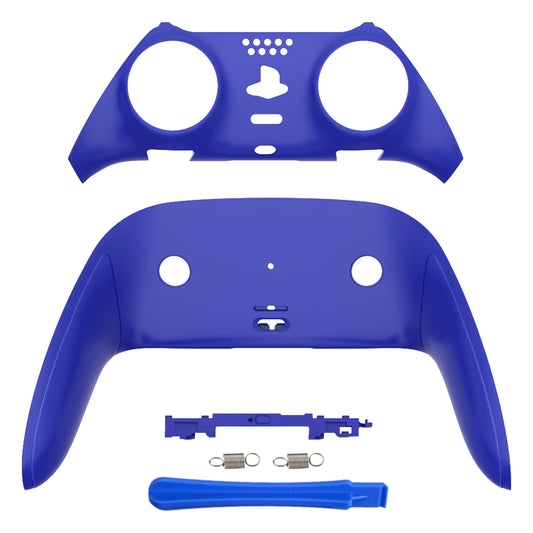 eXtremeRate Replacement Top Bottom Decorative Trim Shell Compatible with PS5 Edge Controller - Blue