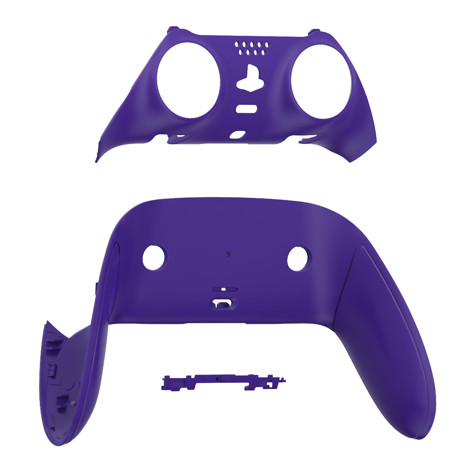 Replacement Top Bottom Decorative Trim Shell Compatible with PS5 Edge Controller - Purple eXtremeRate