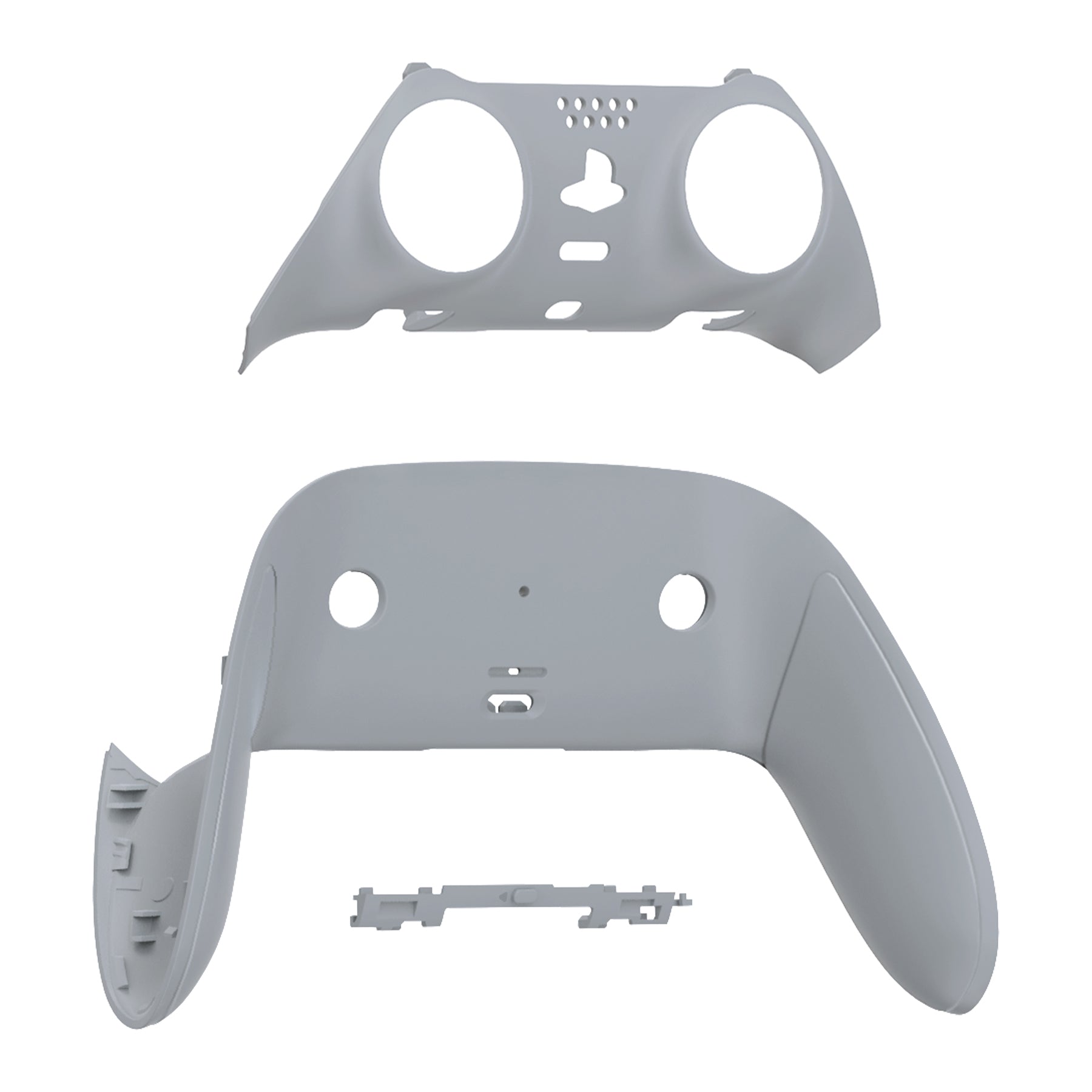 eXtremeRate New Hope Gray Grip Custom Back Housing Bottom Shell Compatible  with ps5 Controller, Replacement Back Shell Cover Compatible with ps5