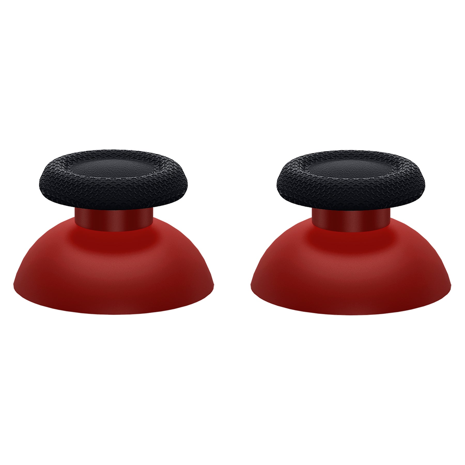 eXtremeRate Retail Carmine Red & Black Dual-Color Replacement Thumbsticks for PS5 Controller, Custom Analog Stick Joystick Compatible with PS5, for PS4 All Model Controller - JPF633
