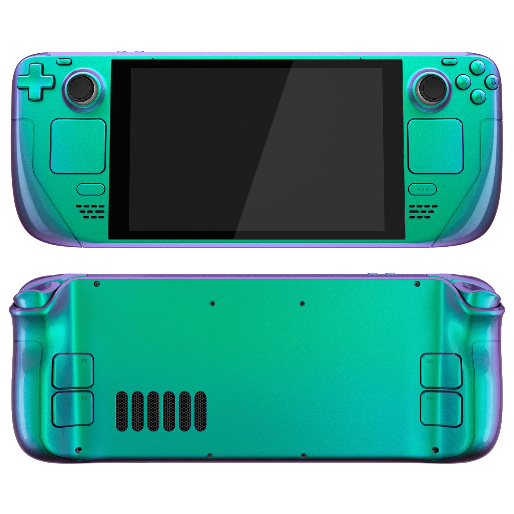 eXtremeRate Chameleon Green Purple Custom Faceplate Back Plate Shell ...