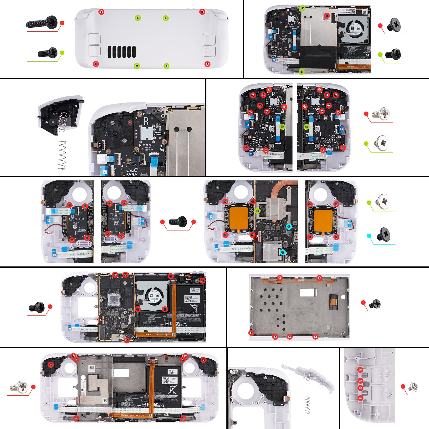 eXtremeRate Custom Full Set Shell with Buttons for Steam Deck LCD - Cherry  Blossoms Pink