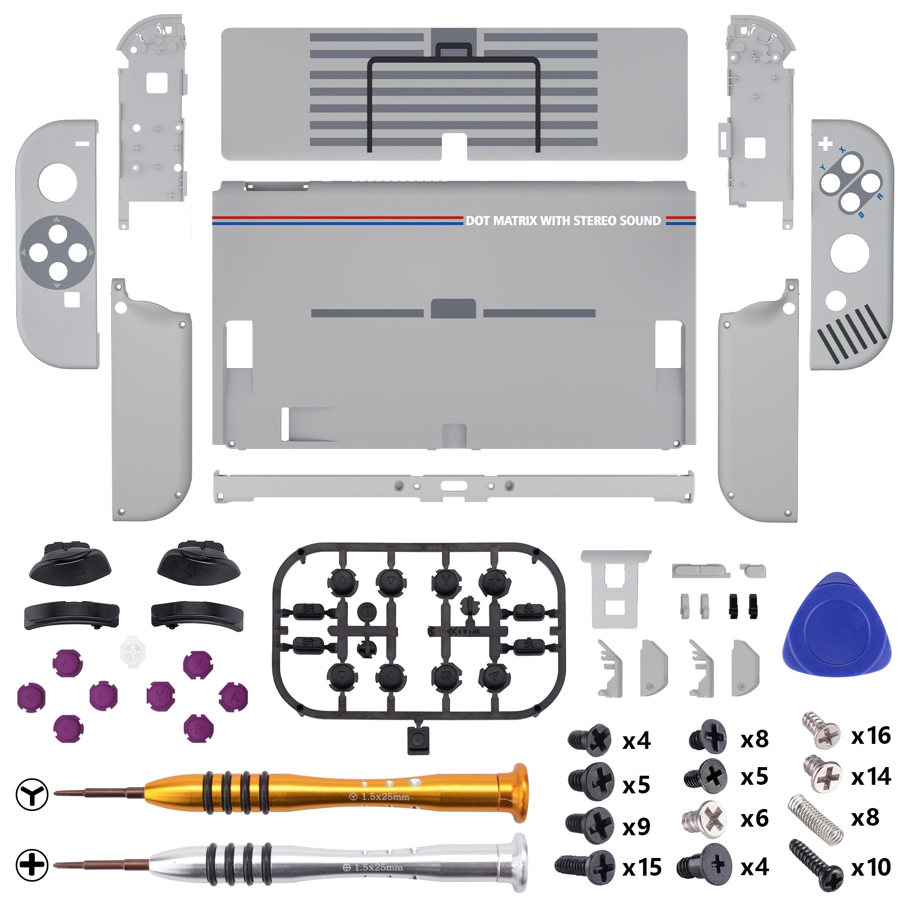 eXtremeRate Custom Replacement Full Set Shell with Buttons for Nintendo  Switch OLED - Classic 1989 GB DMG-01