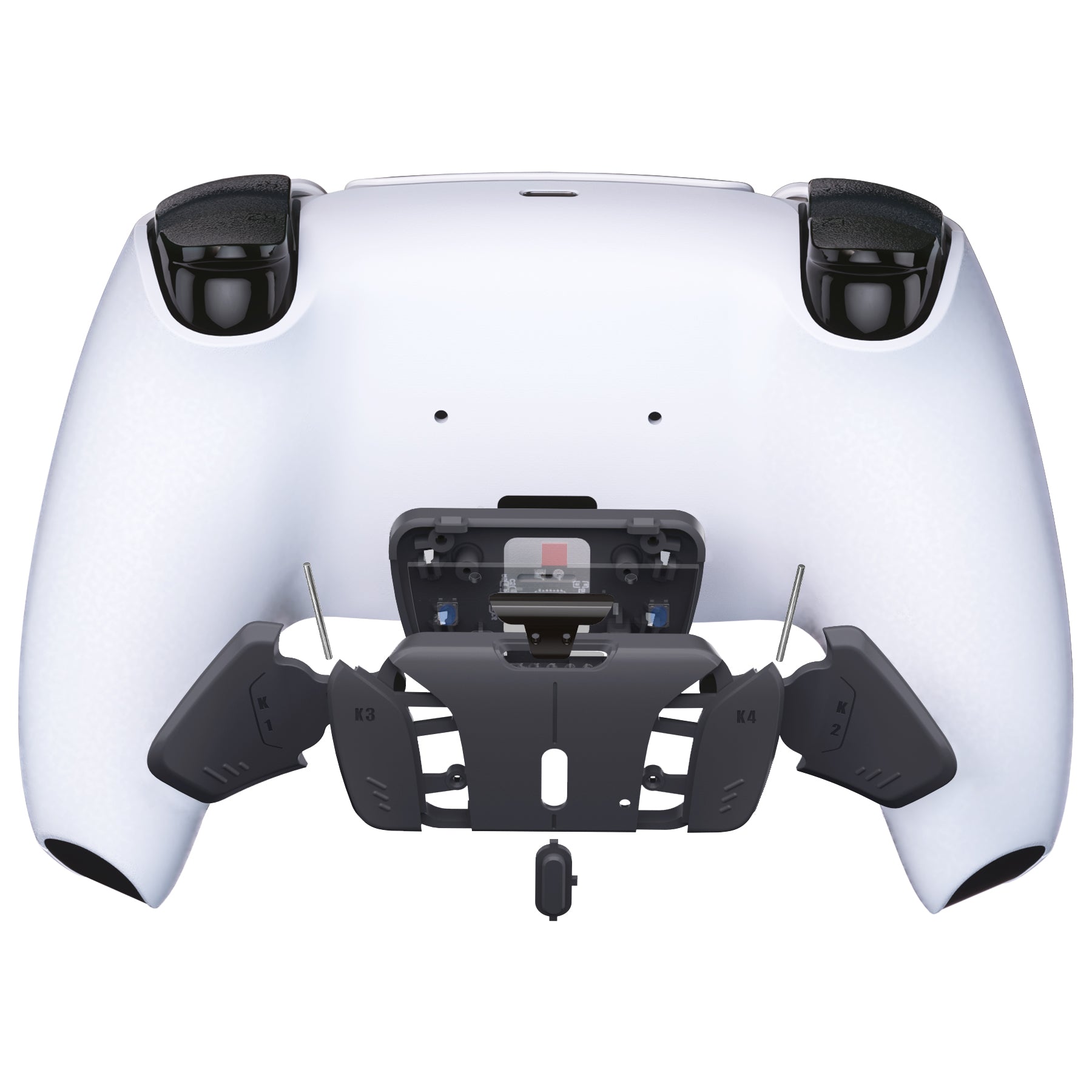 eXtremeRate Retail Classic Gray Replacement Redesigned K1 K2 K3 K4 Back Buttons Housing Shell for PS5 Controller RISE4 Remap Kit - Controller & RISE4 Remap Board NOT Included - VPFM5009