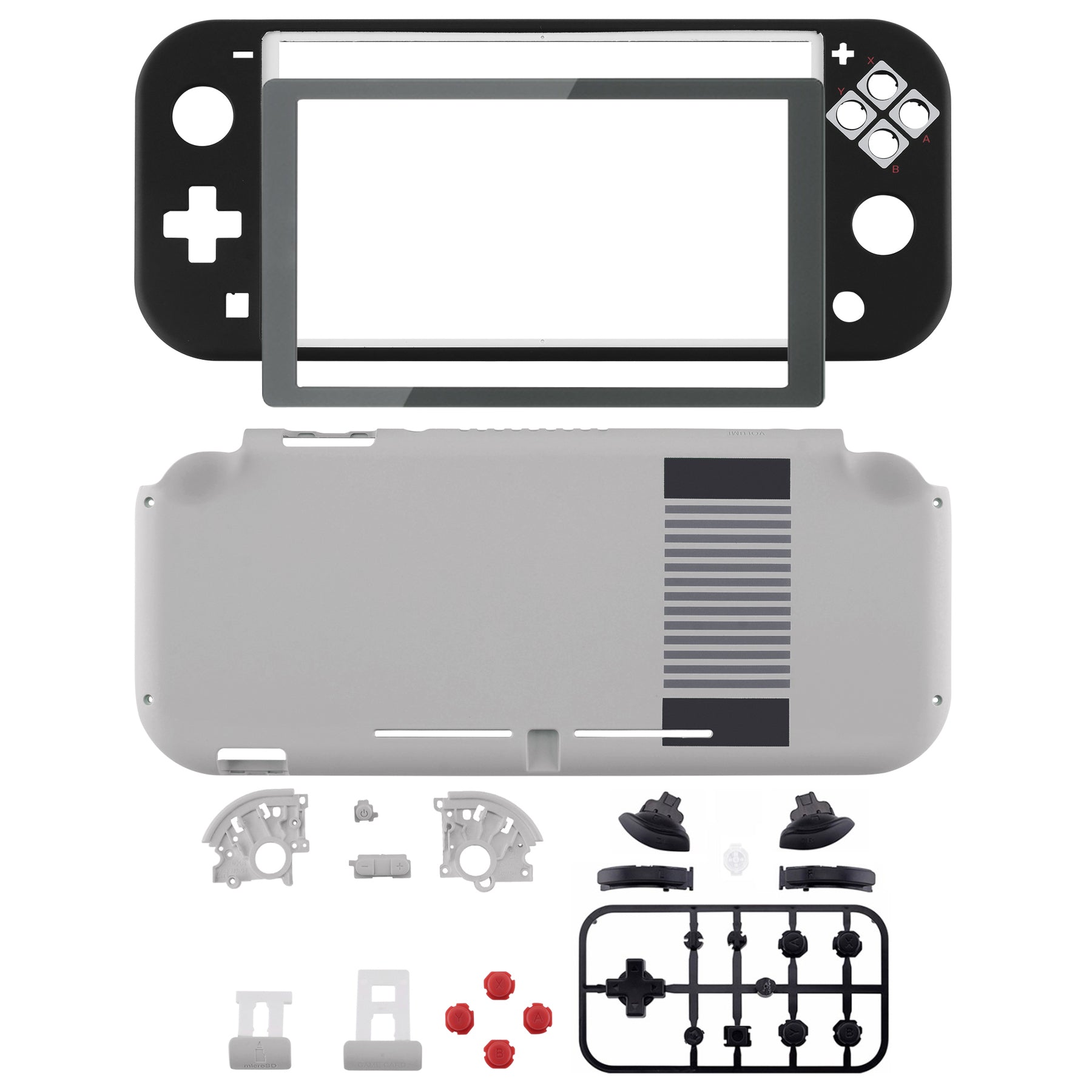 eXtremeRate Replacement Housing Shell for with Screen Protector for  Nintendo Switch Lite - Classic NES Style