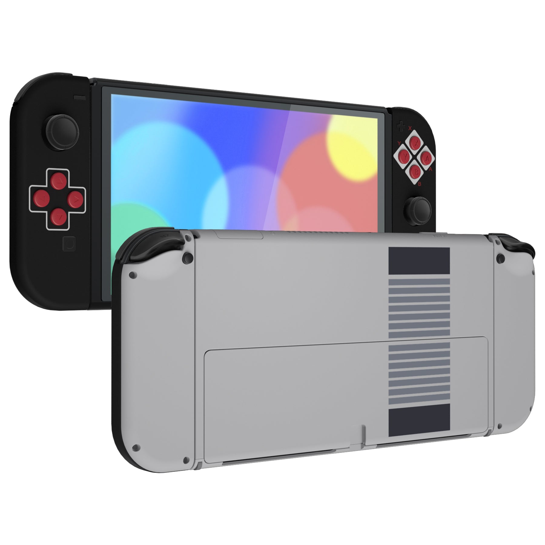 eXtremeRate Retail Replacement Soft Touch Full Set Shell for Nintendo Switch OLED - Classic NES Style - QNSOY7001