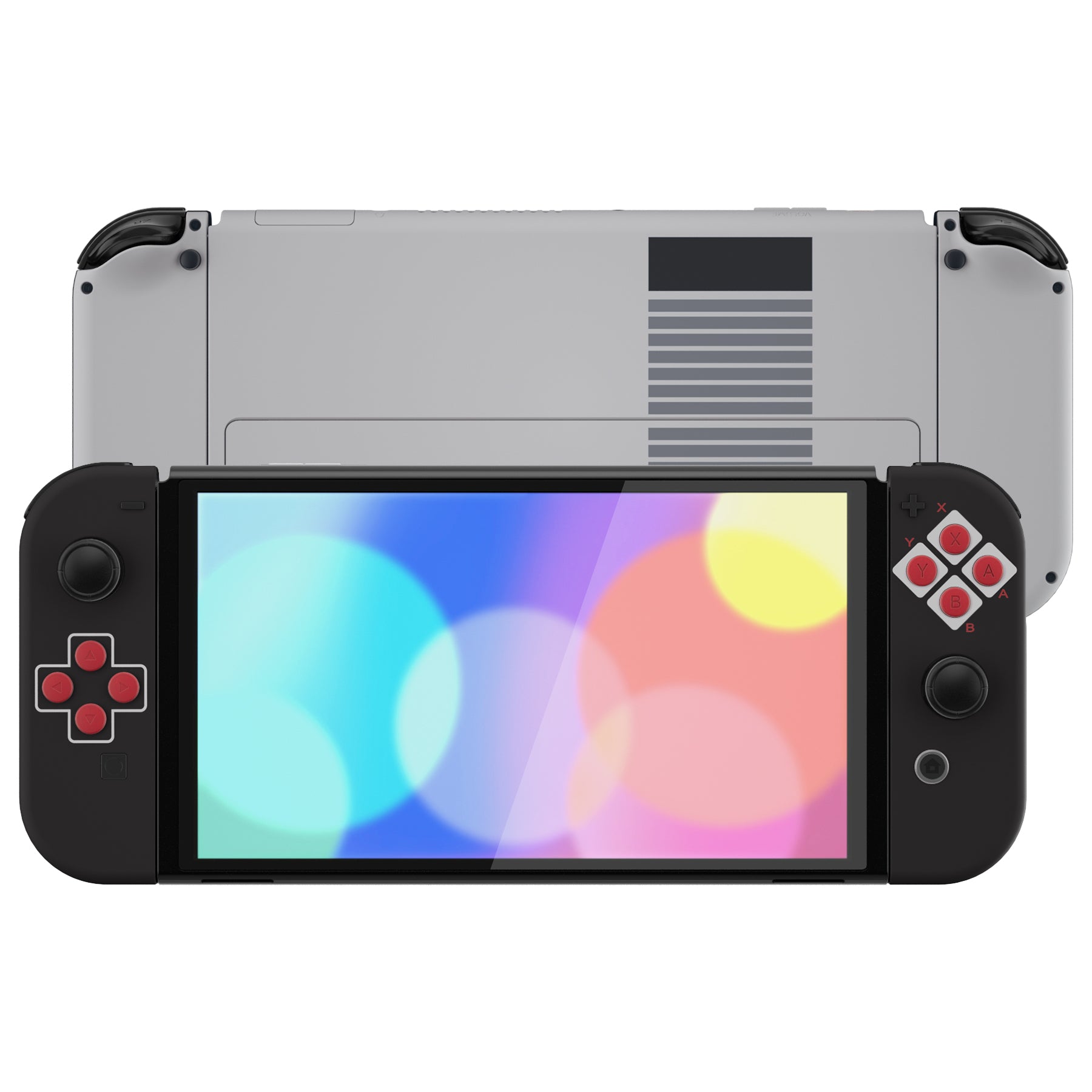 eXtremeRate Retail Replacement Soft Touch Full Set Shell for Nintendo Switch OLED - Classic NES Style - QNSOY7001