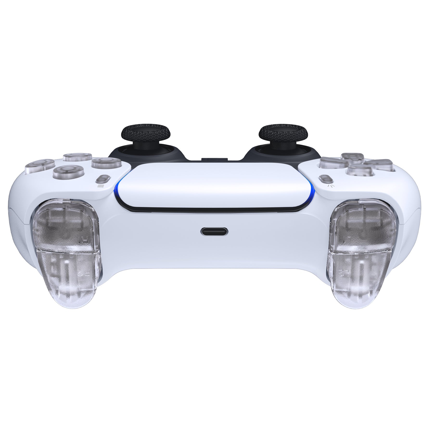 eXtremeRate Replacement Full Set Buttons Compatible with PS5 Controller BDM-030/040 - Clear eXtremeRate