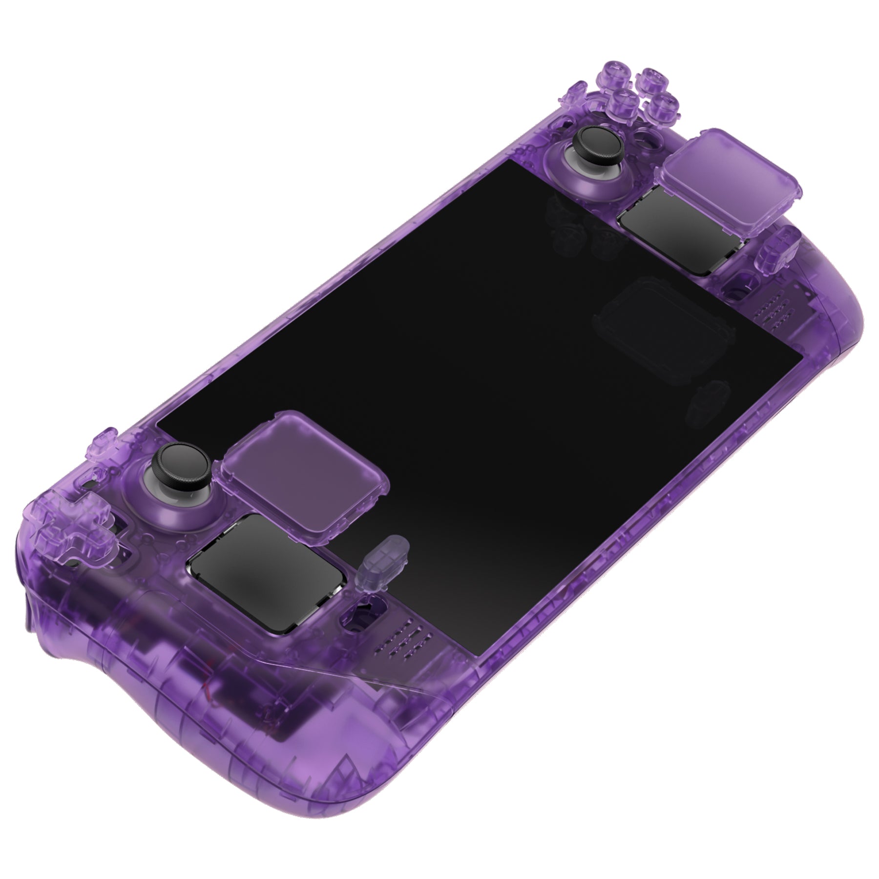 eXtremeRate Custom Full Set Shell with Buttons for Steam Deck LCD - Clear  Atomic Purple