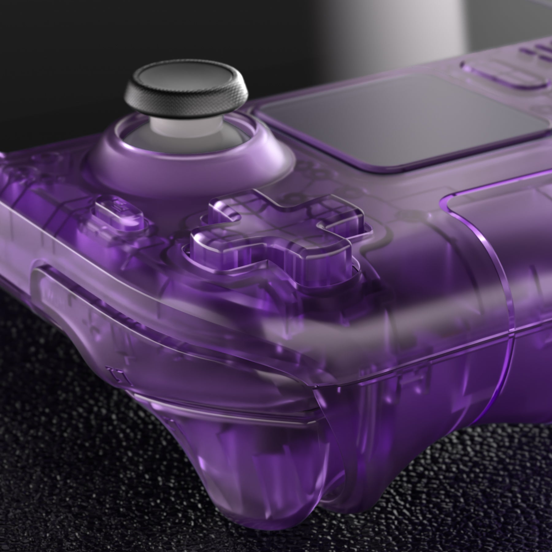 eXtremeRate Custom Full Set Shell with Buttons for Steam Deck LCD - Clear  Atomic Purple
