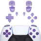 eXtremeRate Retail Replacement D-pad R1 L1 R2 L2 Triggers Share Options Face Buttons, Clear Atomic Purple Full Set Buttons Compatible with ps5 Controller BDM-030 - JPF3005G3