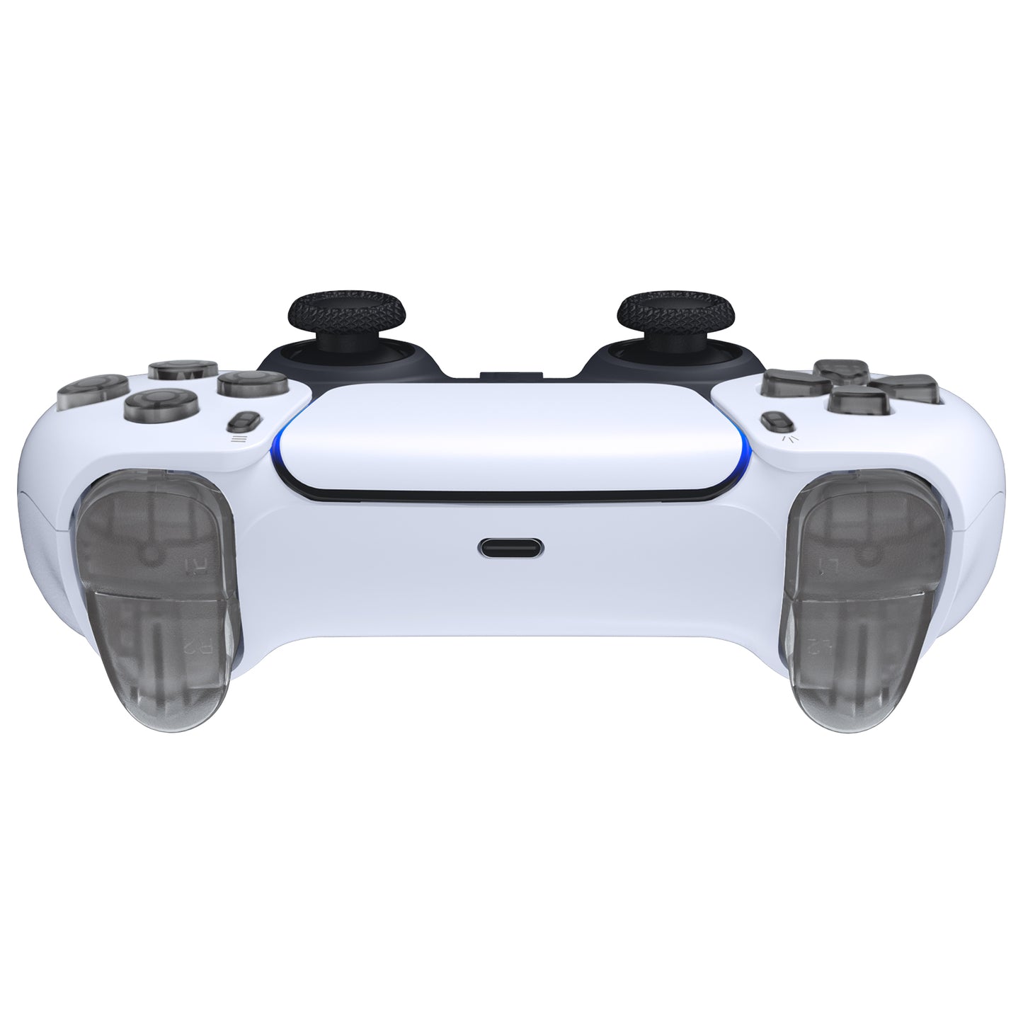 eXtremeRate Replacement Full Set Buttons Compatible with PS5 Controller BDM-030/040 - Clear Black eXtremeRate