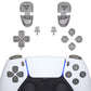 eXtremeRate Retail Replacement D-pad R1 L1 R2 L2 Triggers Share Options Face Buttons, Clear Black Full Set Buttons Compatible with ps5 Controller BDM-030 - JPF3023G3