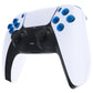 eXtremeRate Replacement Full Set Buttons Compatible with PS5 Controller BDM-030/040 - Clear Blue eXtremeRate